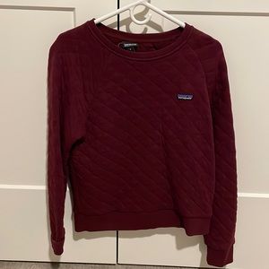 Patagonia Maroon Quilted Cotton Sweater